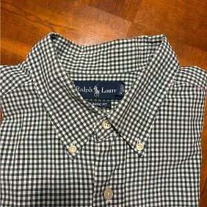 Polo Ralph Lauren Classic Fit Green Check Button‑Down Shirt Men’s XL 17.5